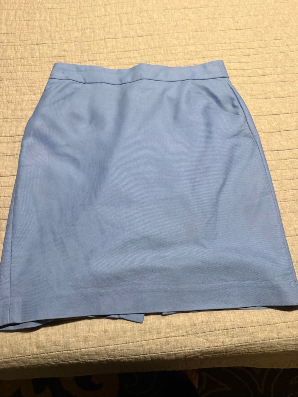 J.Crew Periwinkle Blue Cotton Pencil Skirt, Size 6
